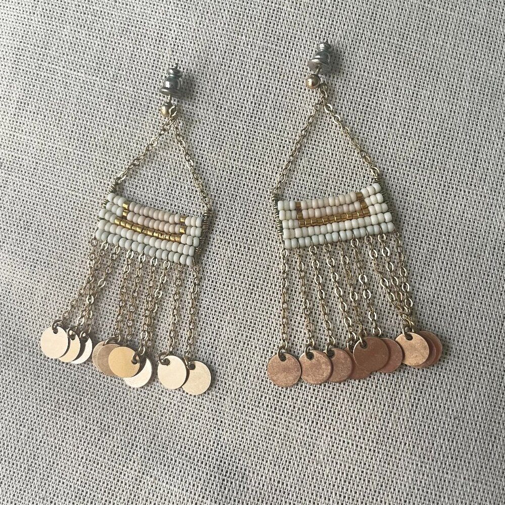 *HP* Sidai Designs Samburu Earring in Off-White/Pink